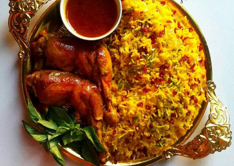 طرز تهیه ی زرشک پلو با مرغ