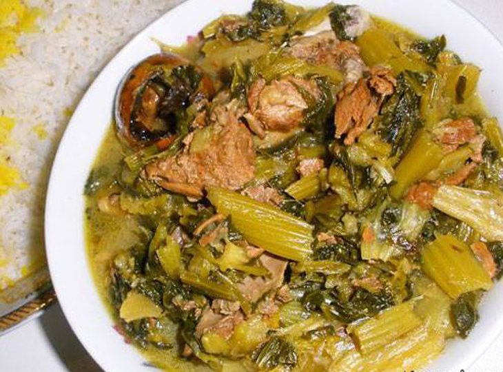 طرز تهیه خورش کرفس با گوشت گوسفندی